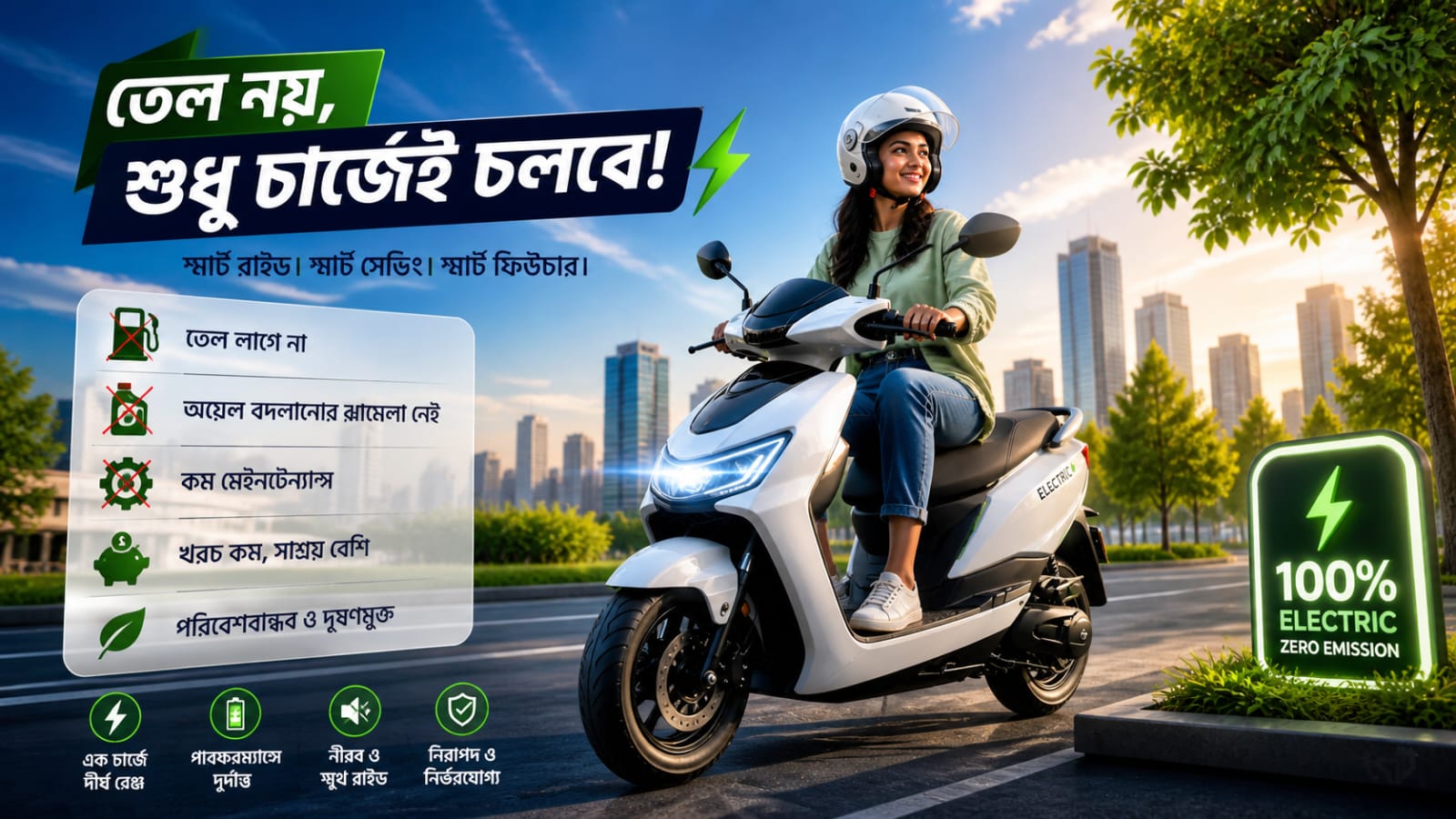 তেল নয়, শুধু চার্জেই চলবে